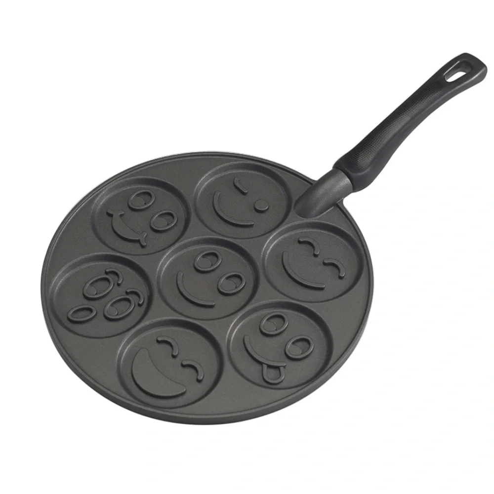 Nordic Ware Smiley Face Pancake Pan Silver, 10 1/2 inch‎ diameter